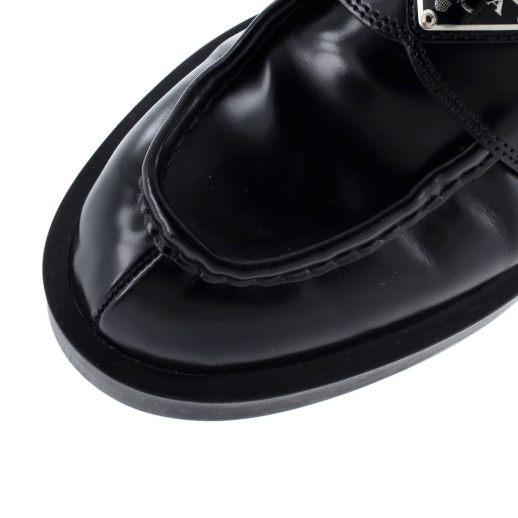 Women's Triangle Logo Slide Mules Leather