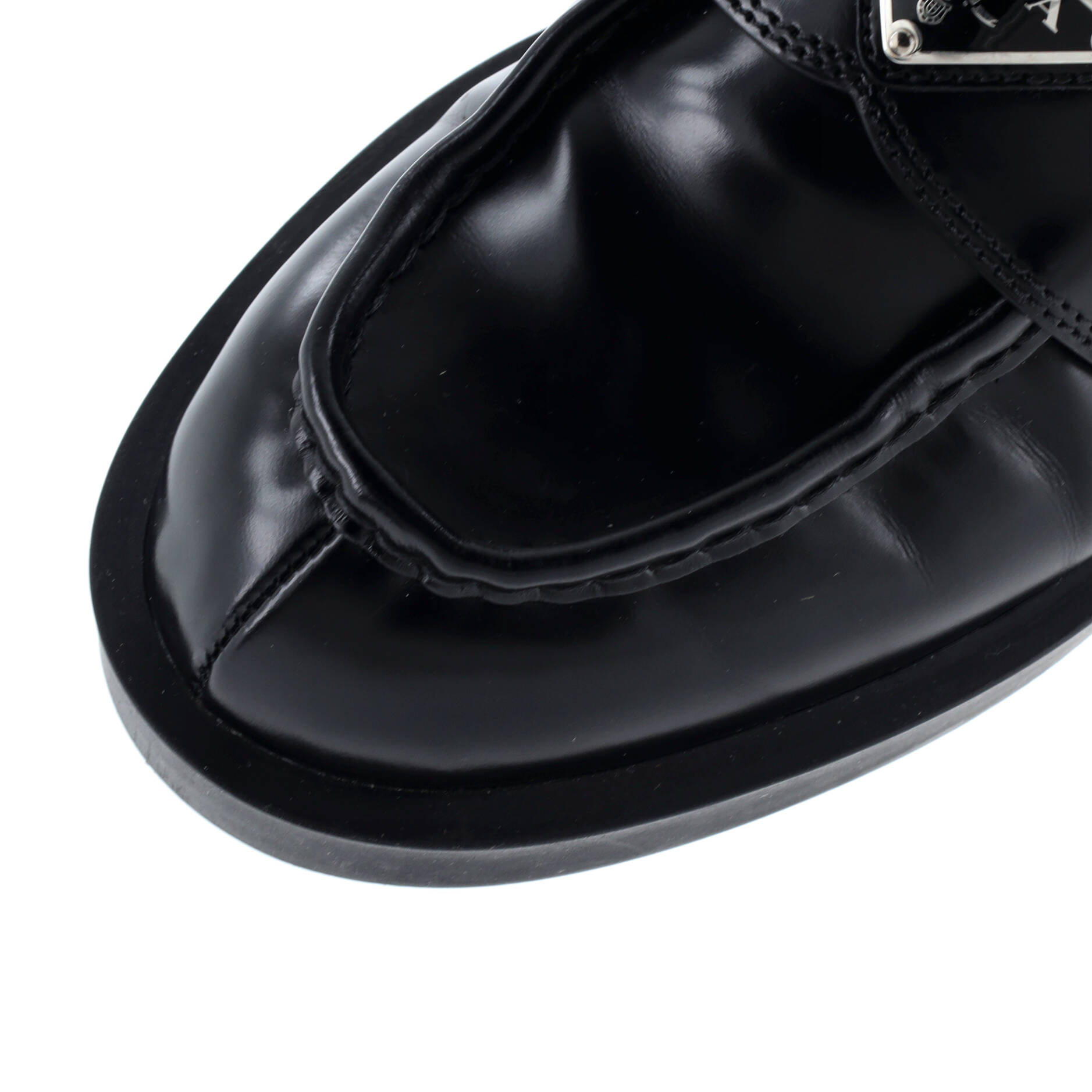 Women's Triangle Logo Slide Mules Leather