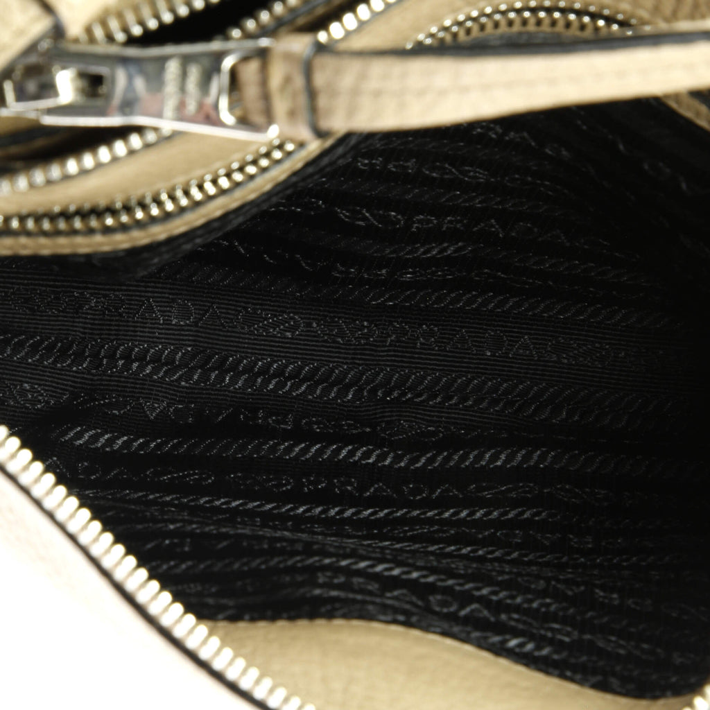 Double Zip Crossbody Bag Vitello Daino Small