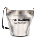 Rive Gauche Bucket Bag Striped Canvas