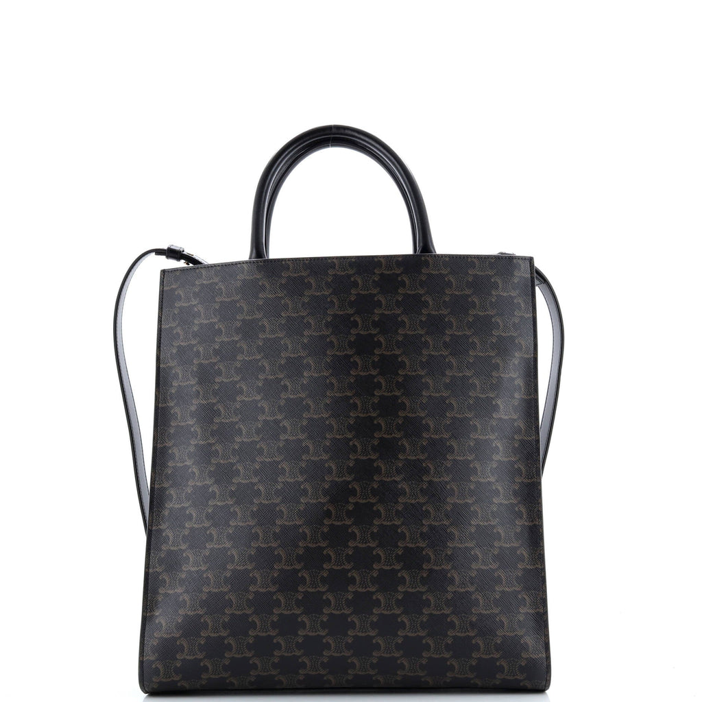 Vertical Cabas Tote Triomphe Coated Canvas Medium