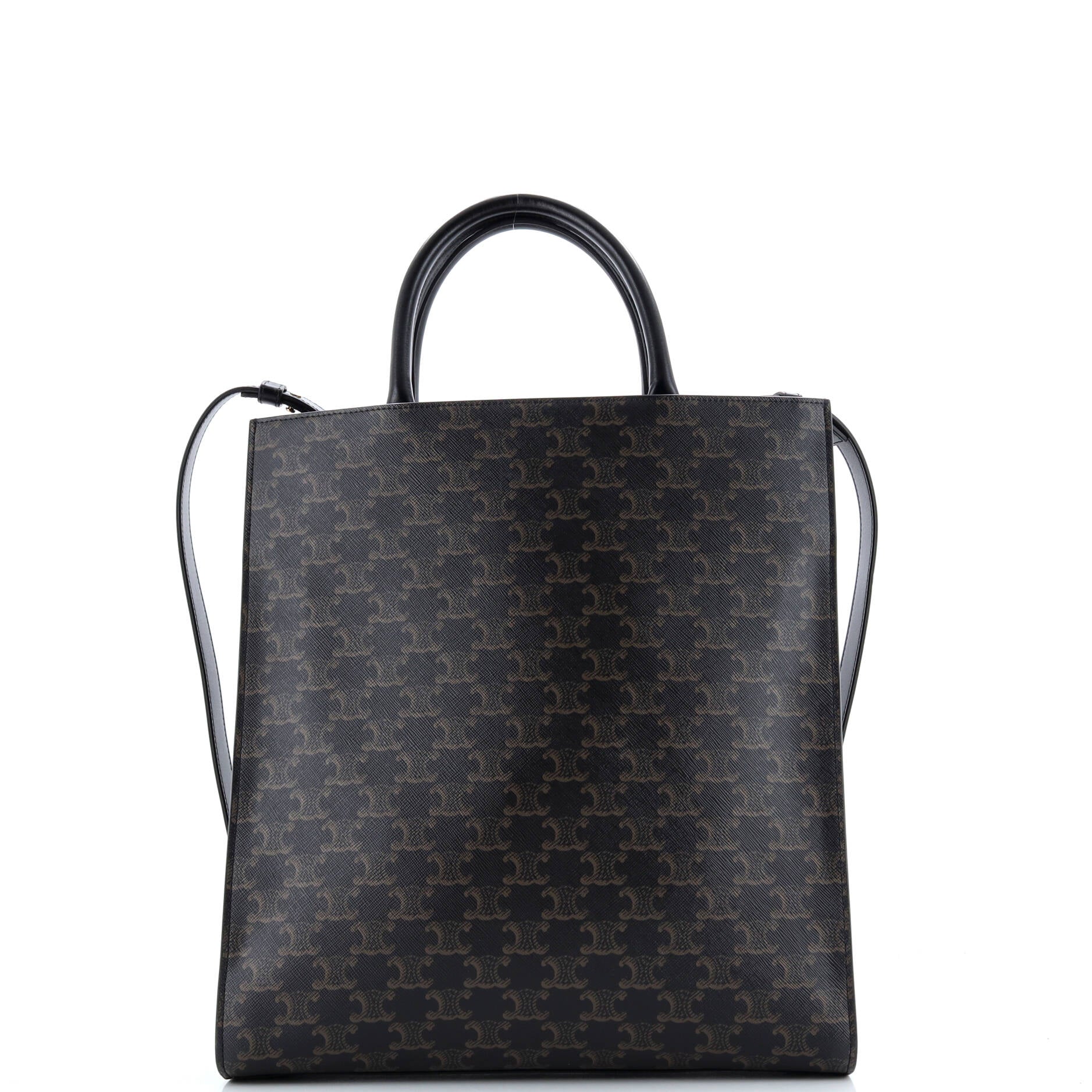 Vertical Cabas Tote Triomphe Coated Canvas Medium