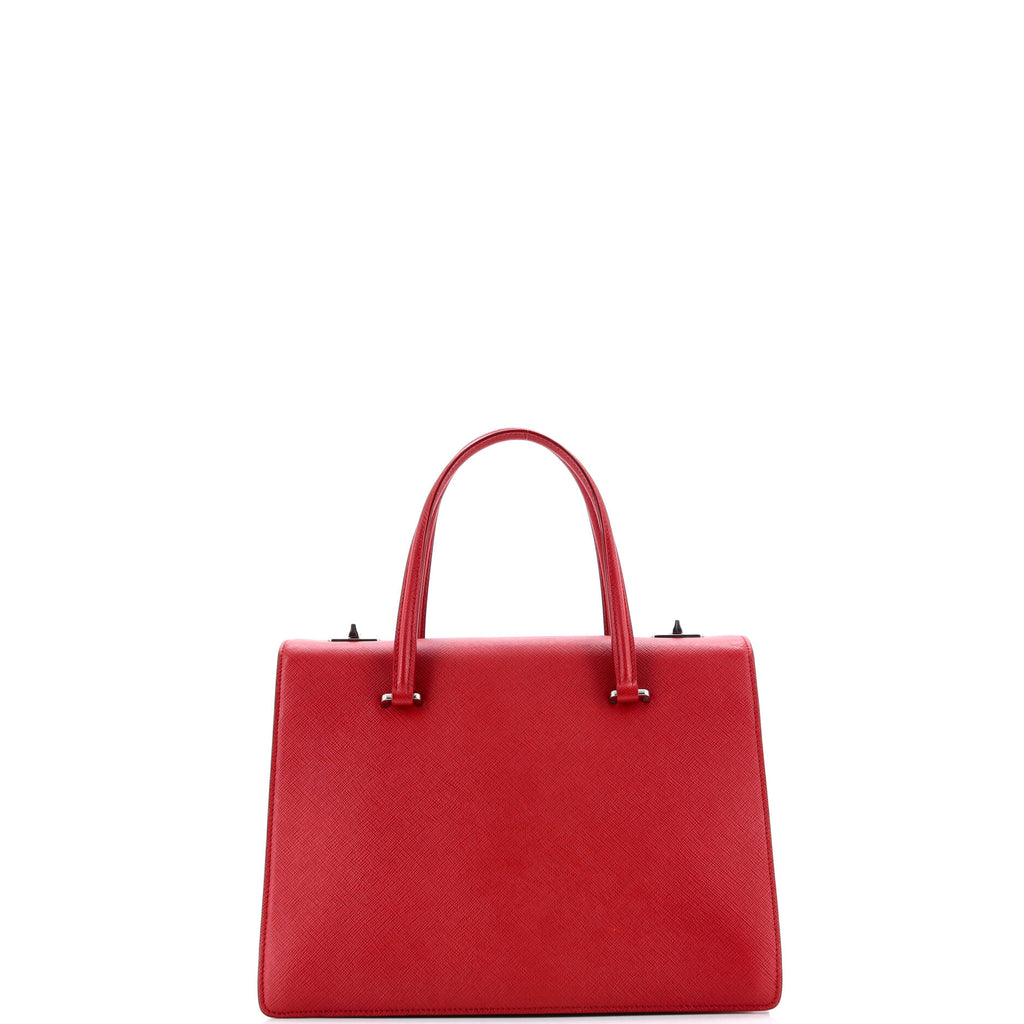 Turn Lock Tote Printed Saffiano Medium