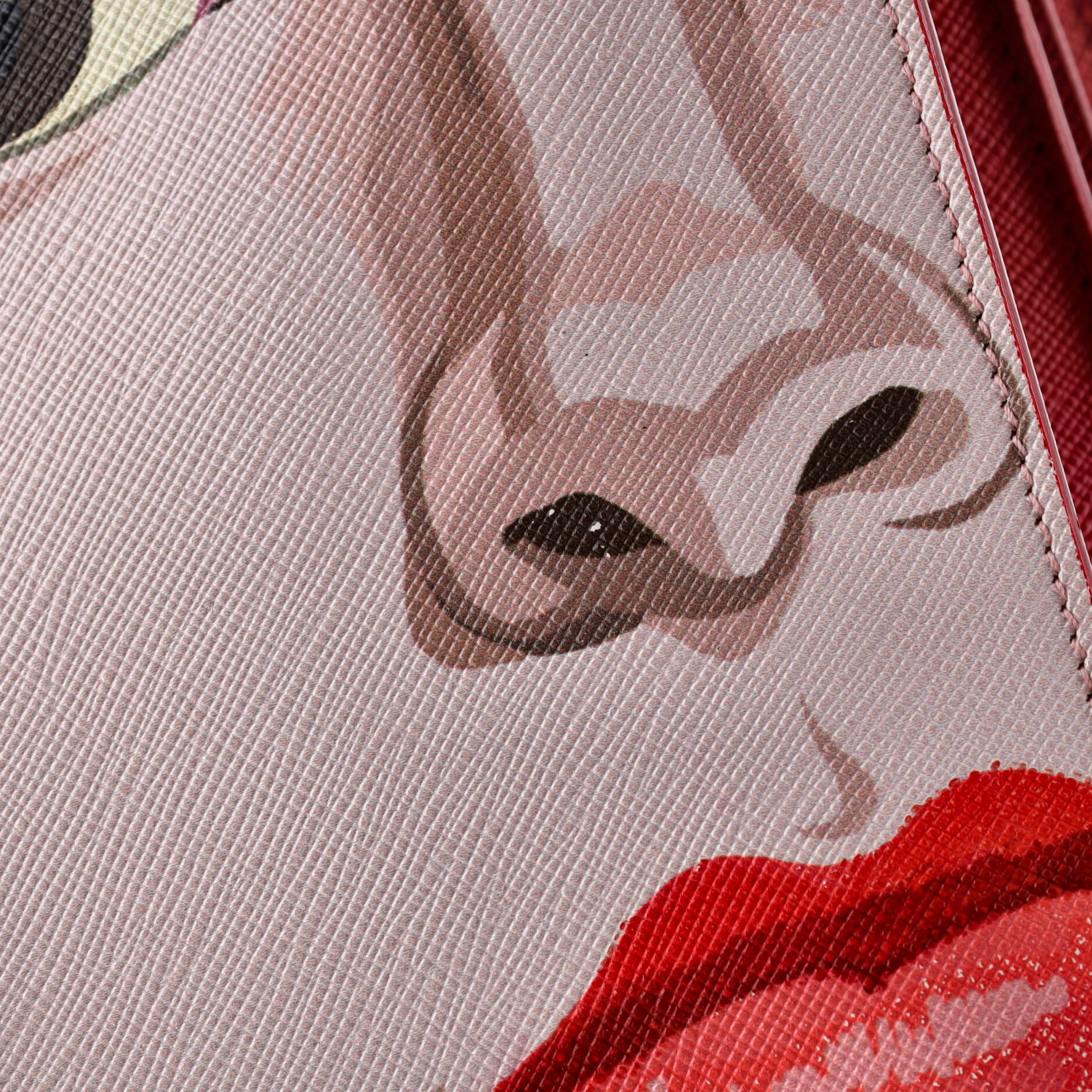 Turn Lock Tote Printed Saffiano Medium