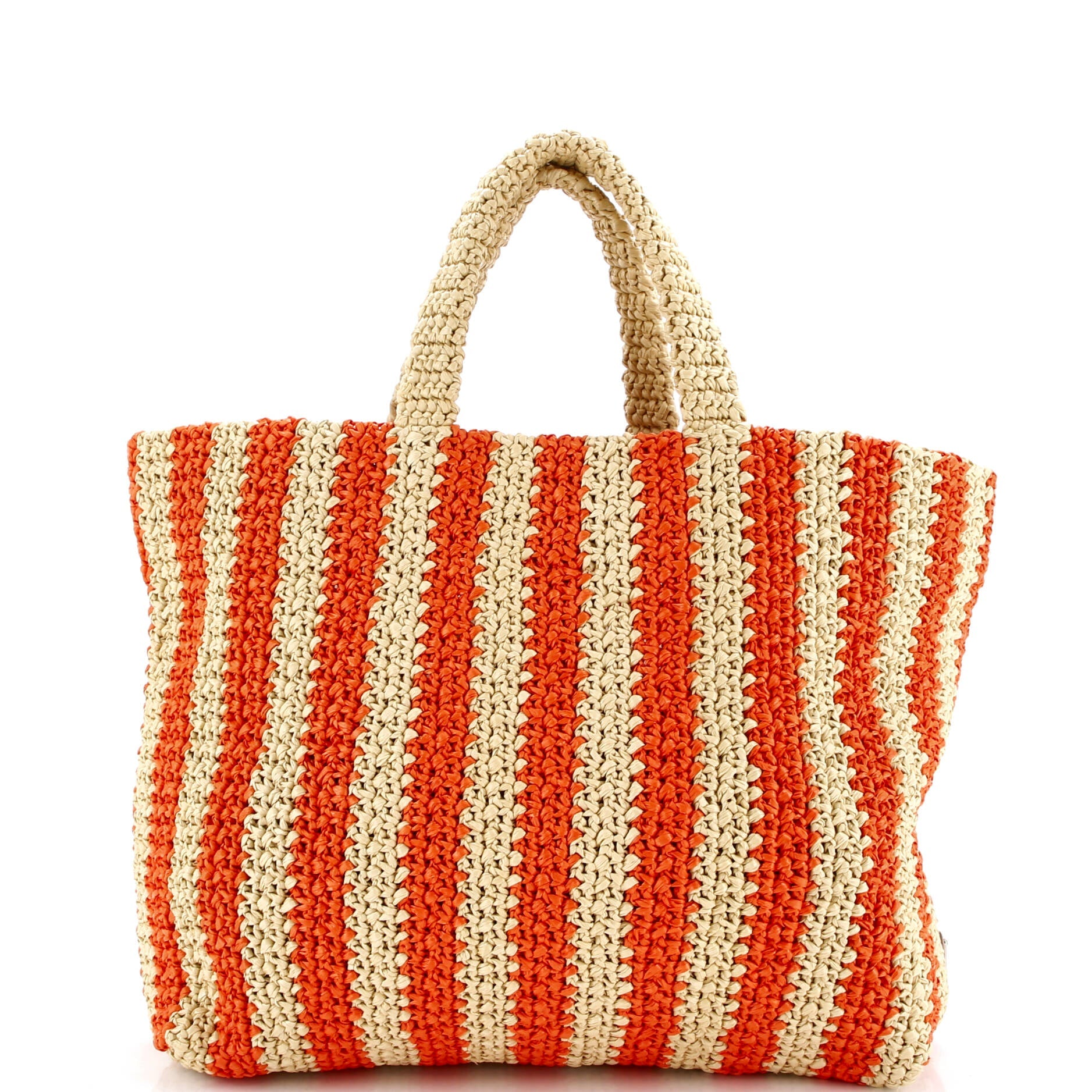 Logo Tote Raffia Large