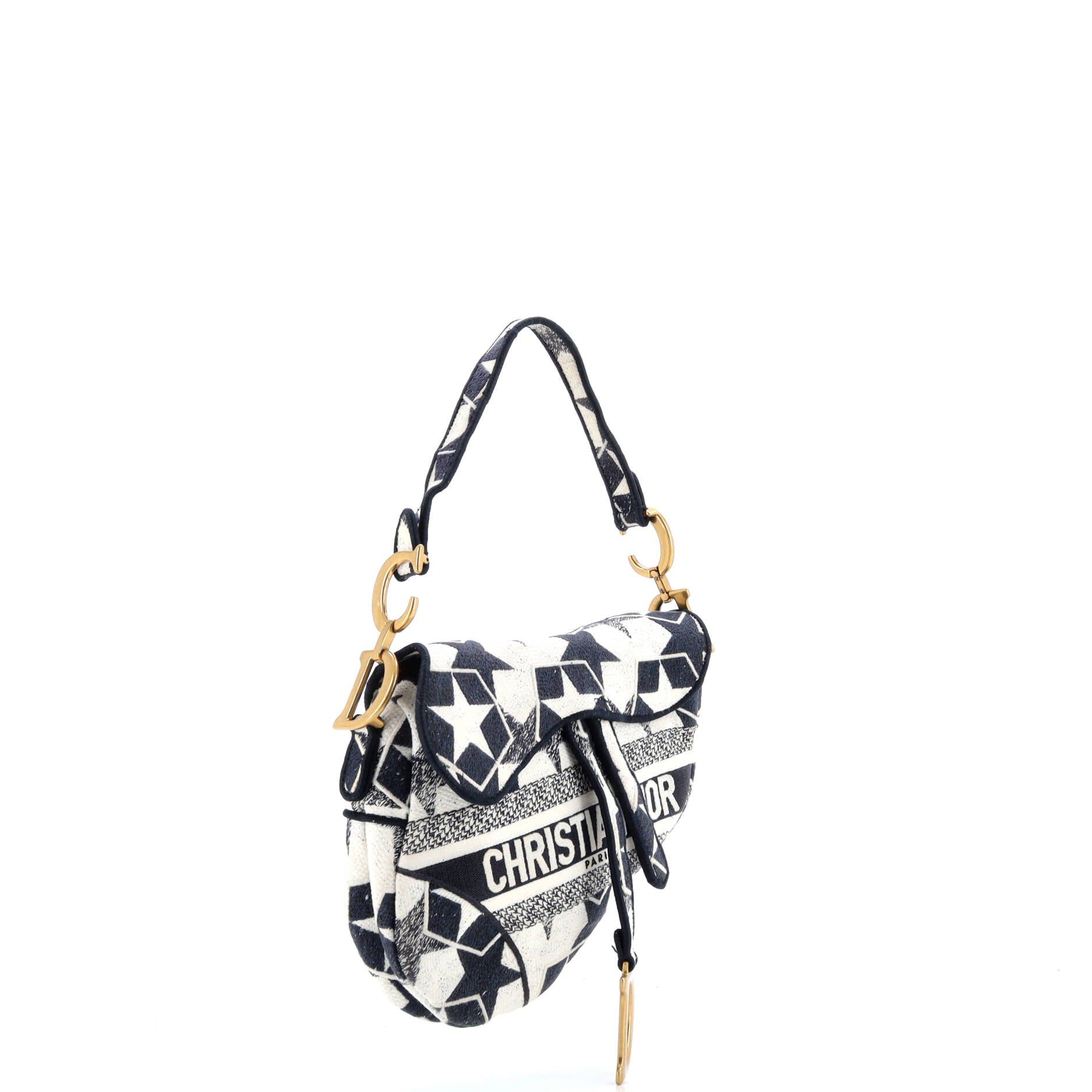 Saddle Bag Logo Embroidered Canvas Medium