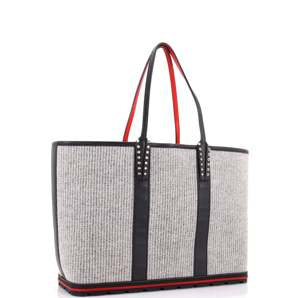Cabata East West Tote Wool with Leather Large
