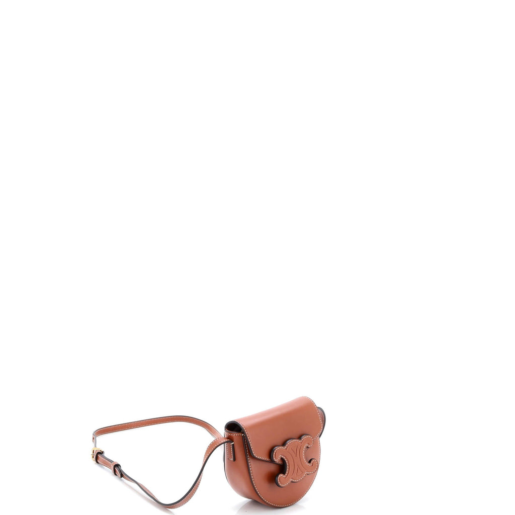 Cuir Triomphe Besace Flap Bag Leather Mini