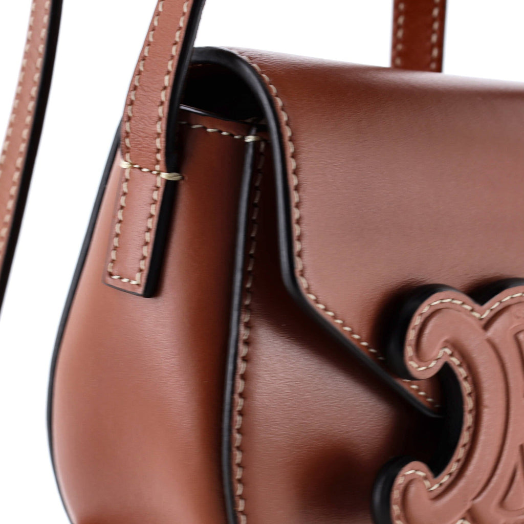 Cuir Triomphe Besace Flap Bag Leather Mini