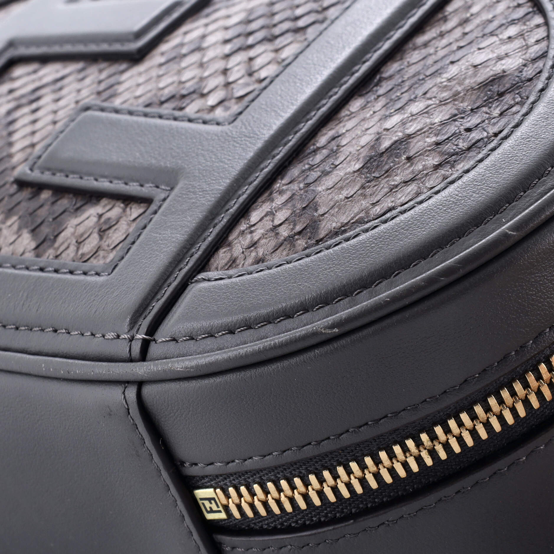 O'Lock Camera Bag Leather with Python Mini