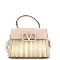 VSling Top Handle Bag Wicker with Leather Small