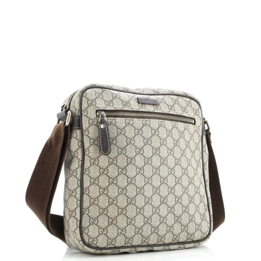 Front Zip Messenger GG Coated Canvas Medium