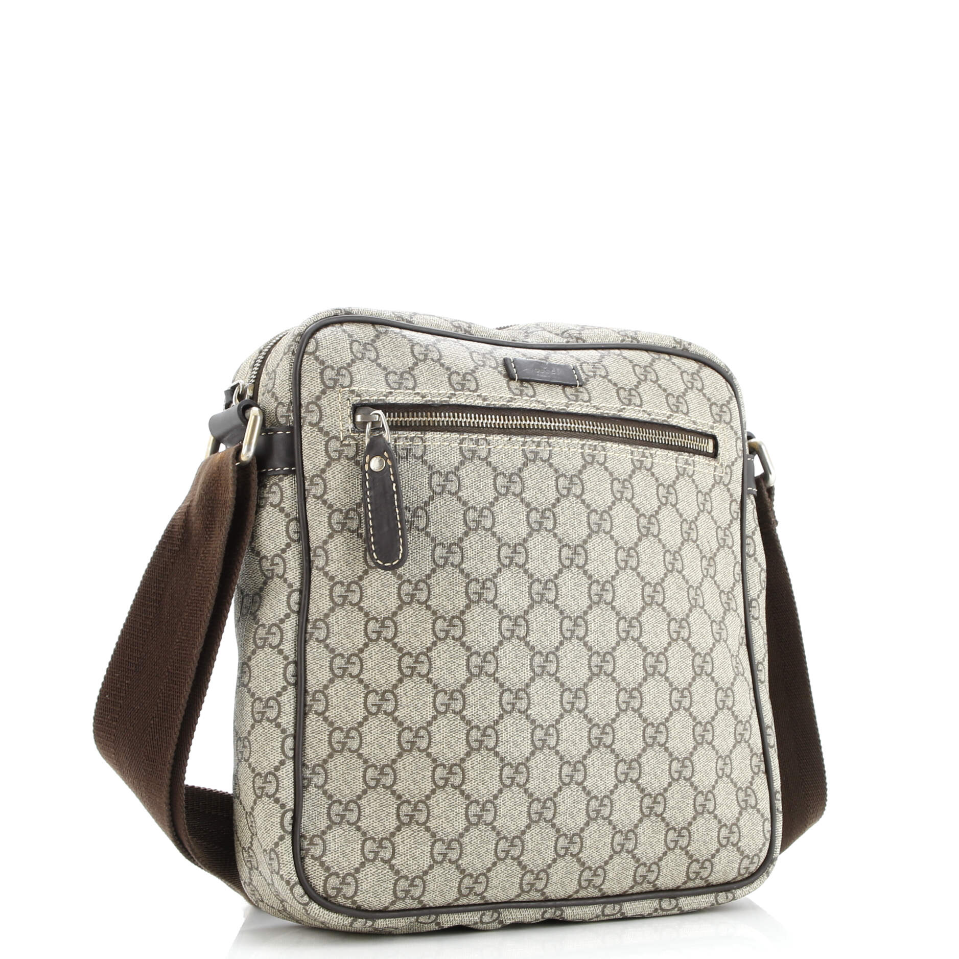 Front Zip Messenger GG Coated Canvas Medium