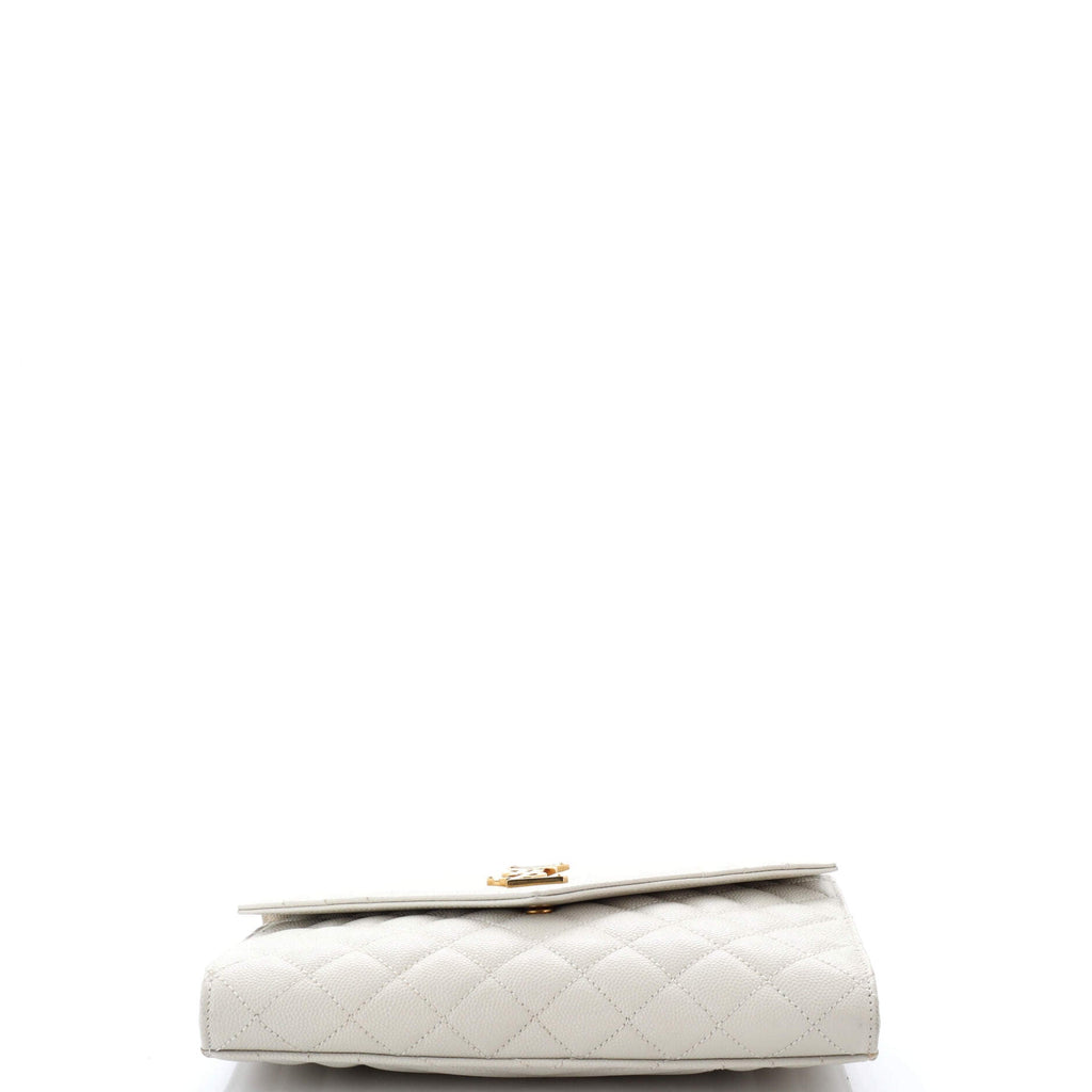 Classic Monogram Envelope Wristlet Clutch Mixed Matelasse Leather