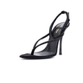 Women's Nadja Heeled Sandals Suede and Crystals
