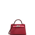 Kelly Mini II Bag Tricolor Epsom with Palladium Hardware 20