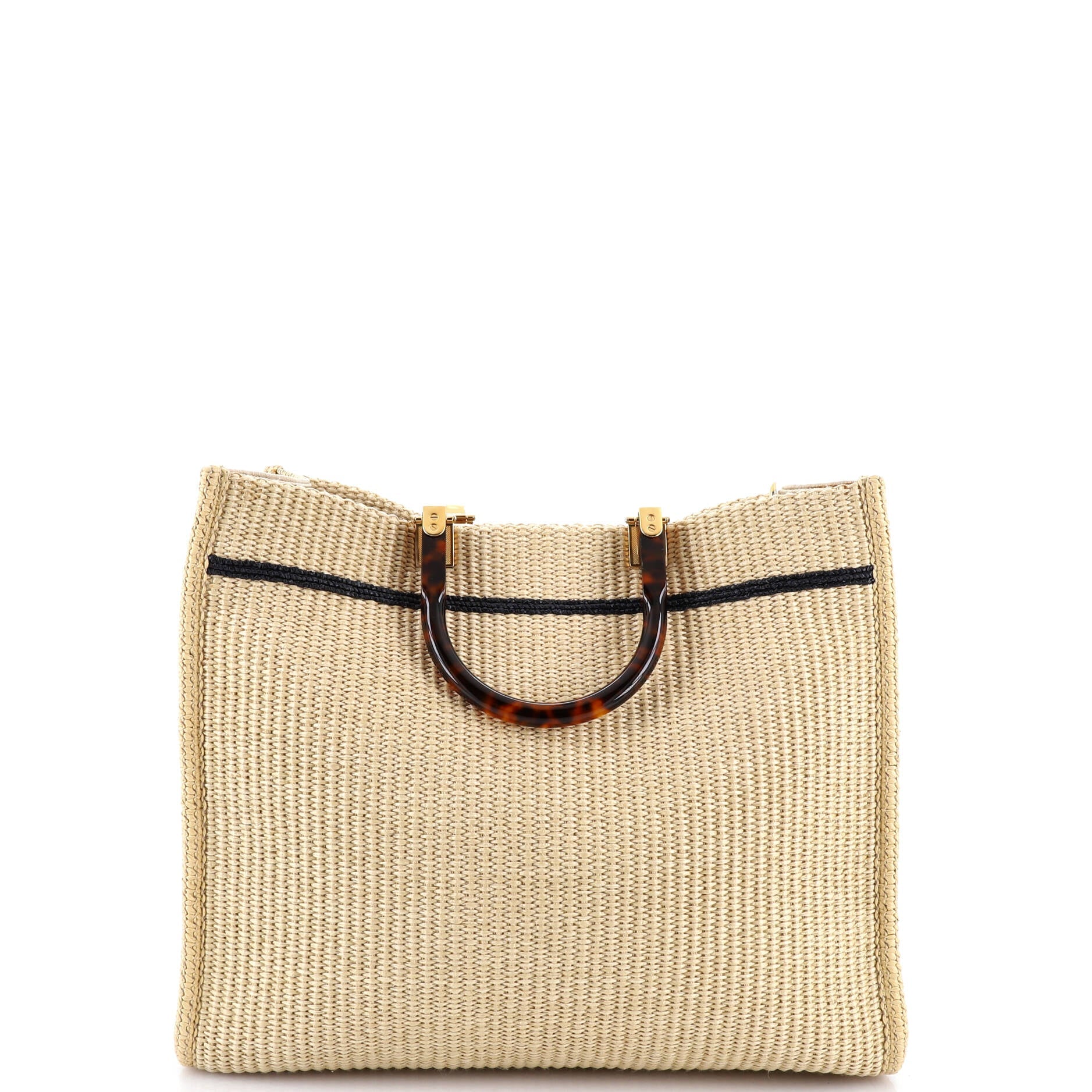 Sunshine Shopper Tote Woven Raffia Medium