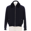 Men's Zip Jacket Cashmere Blend with Fur