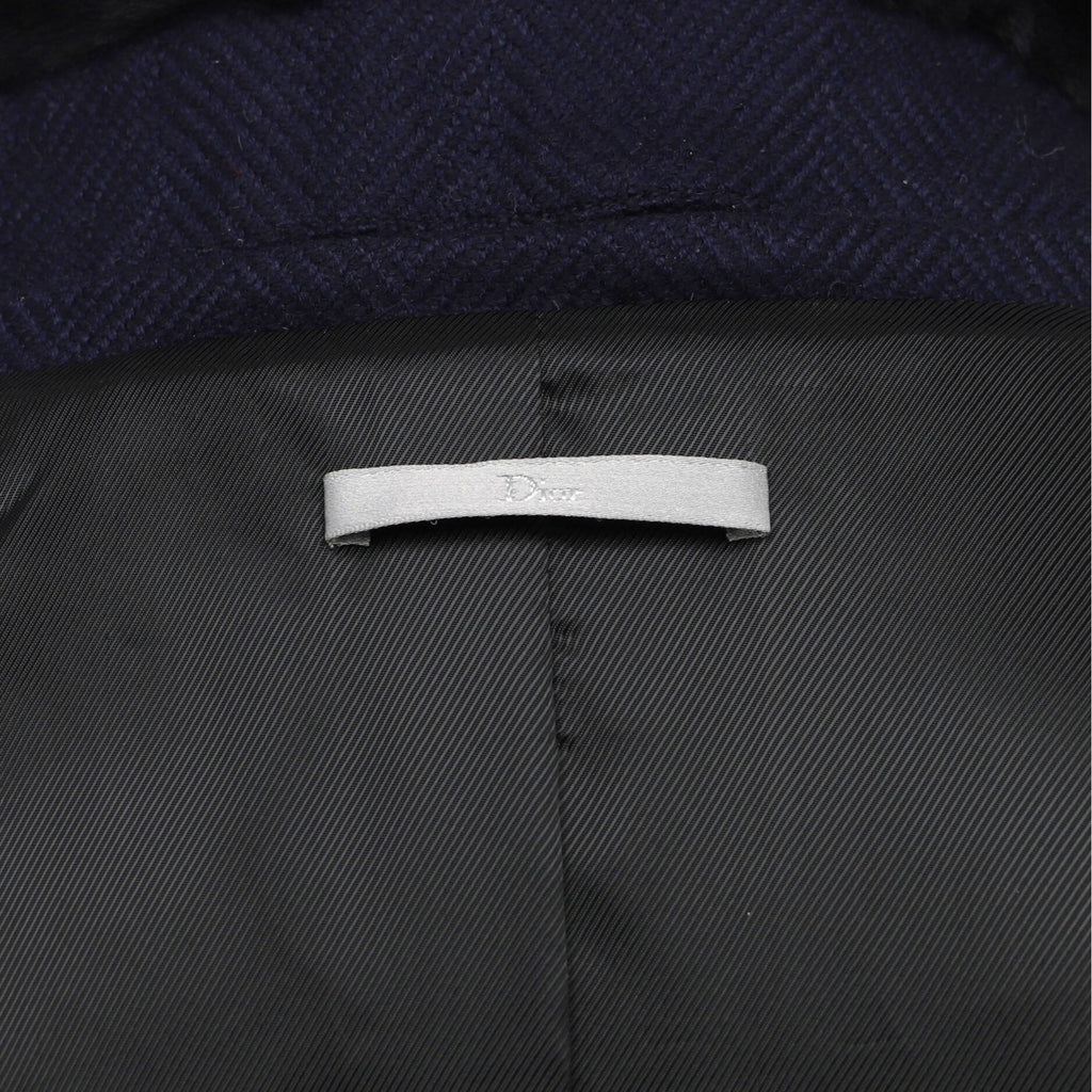 Men's Zip Jacket Cashmere Blend with Fur