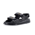 Women's Velcro Dad Sandals Quilted Leather