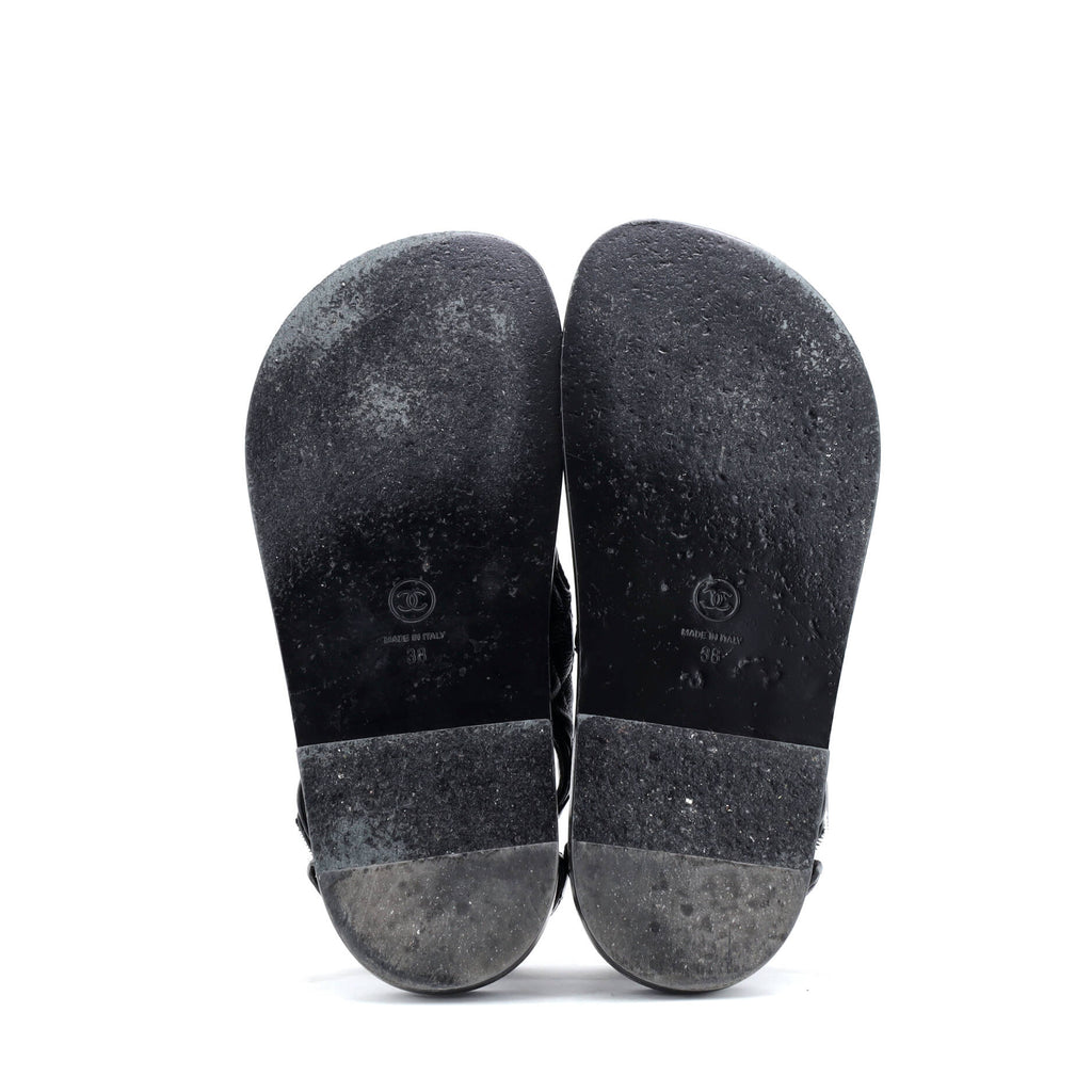 Women's Velcro Dad Sandals Quilted Leather