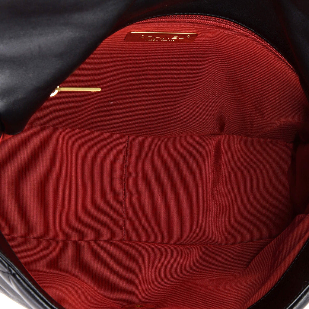 19 Flap Bag Quilted Leather Large