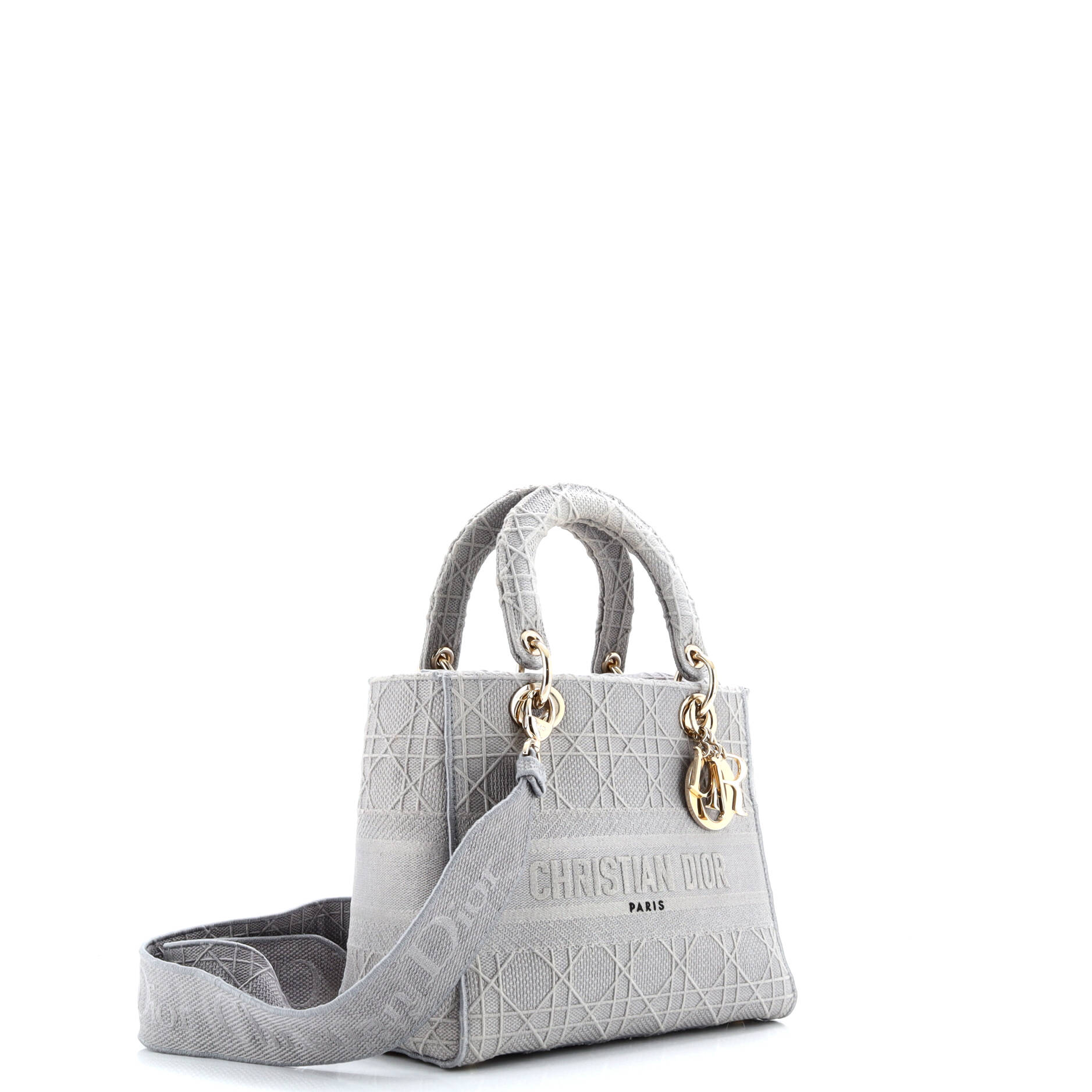 Lady D-Lite Bag Cannage Embroidered Canvas Medium