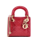 Lady Dior Chain Bag Cannage Quilt Patent Mini