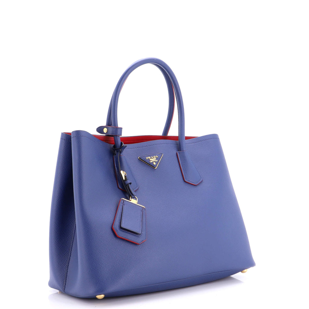 Cuir Double Tote Saffiano Leather Large