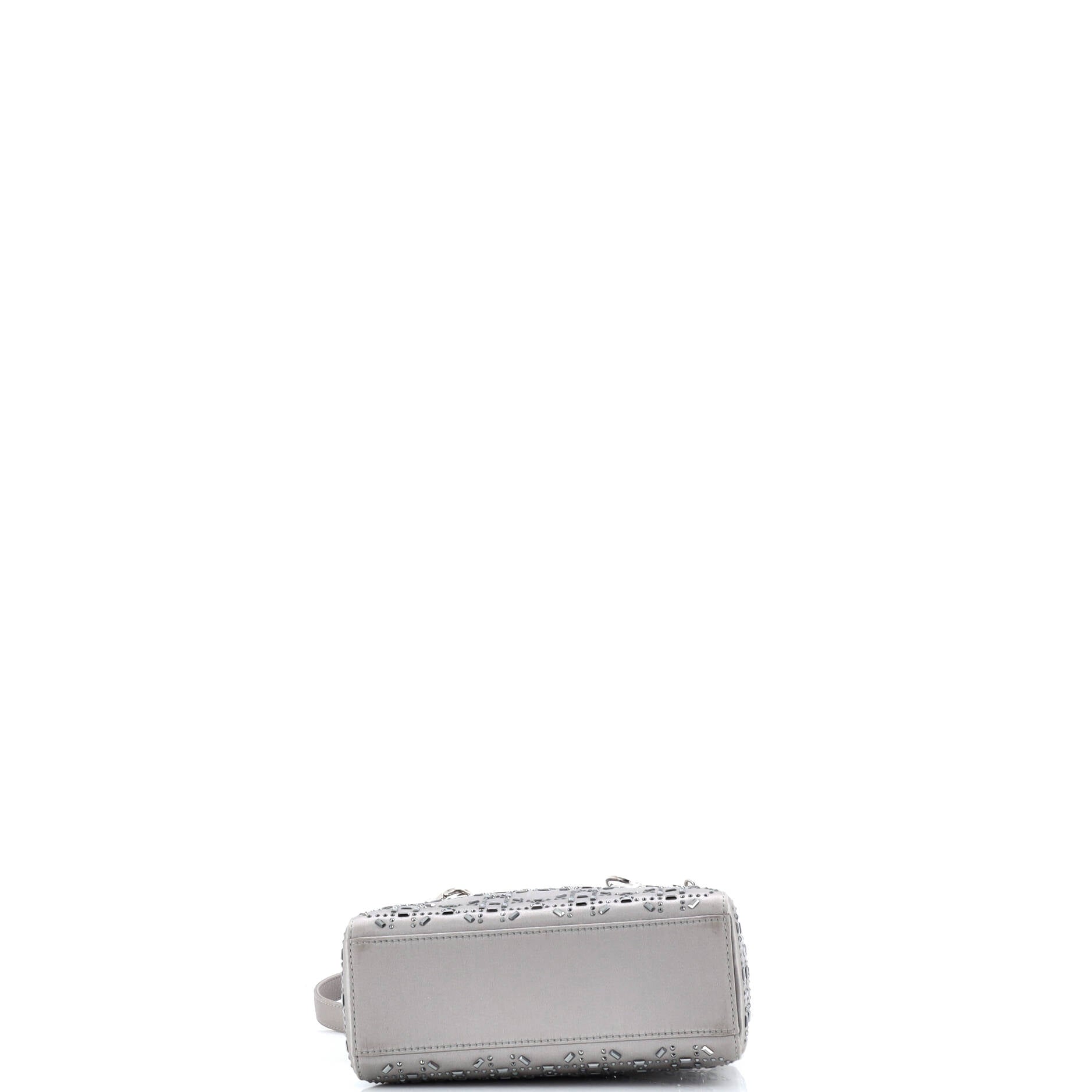 Lady Dior Bag Crystal Embellished Cannage Quilt Satin Mini