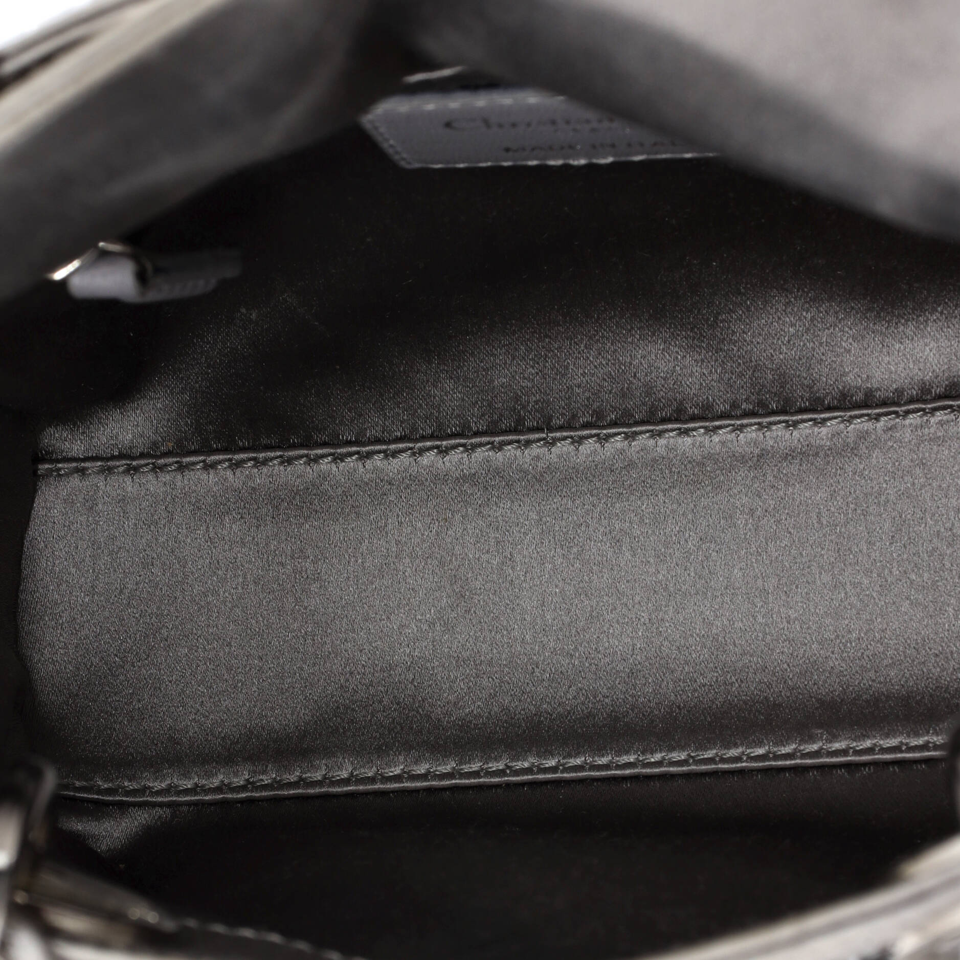 Lady Dior Bag Crystal Embellished Cannage Quilt Satin Mini