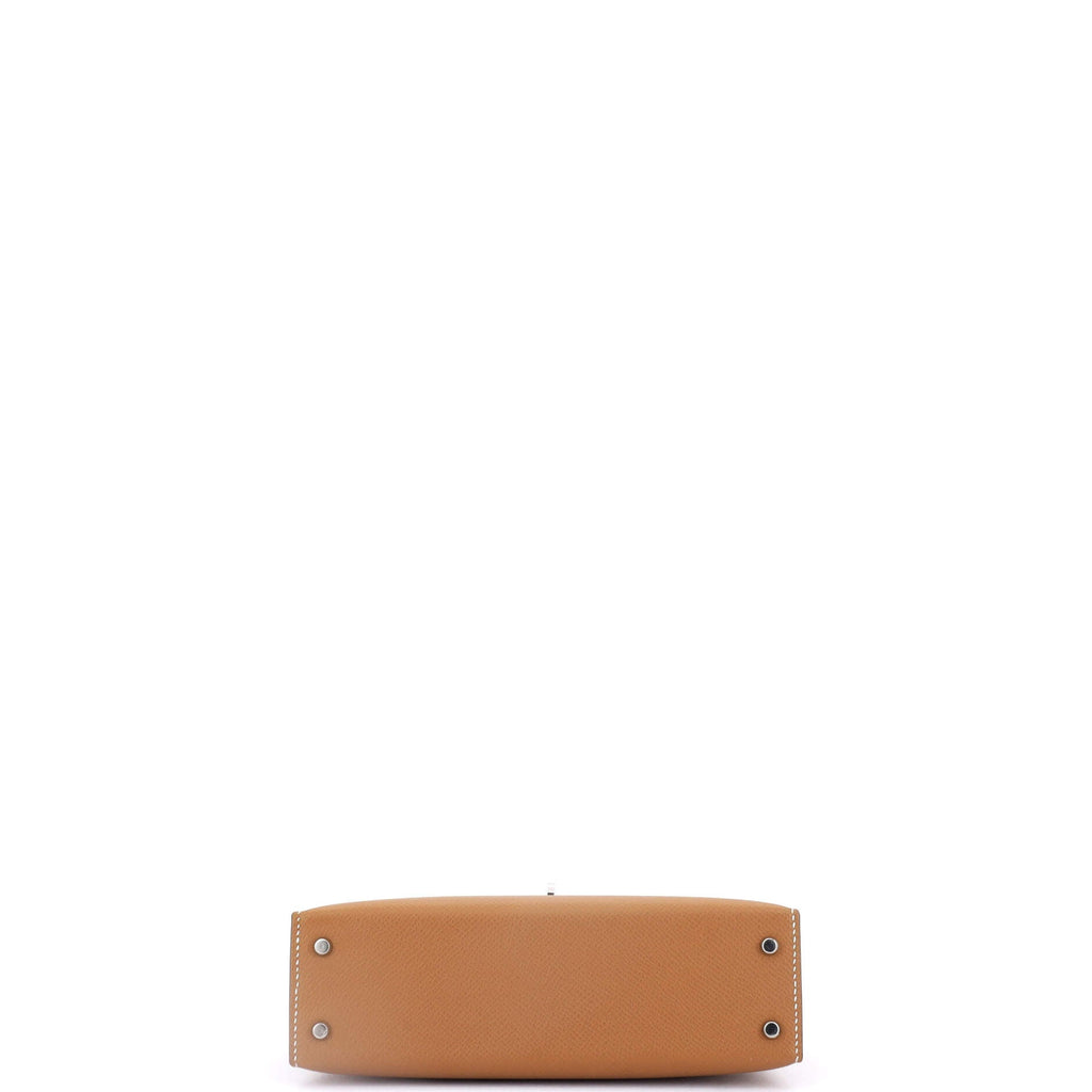 Kelly Mini II Bag Gold Epsom with Palladium Hardware 20