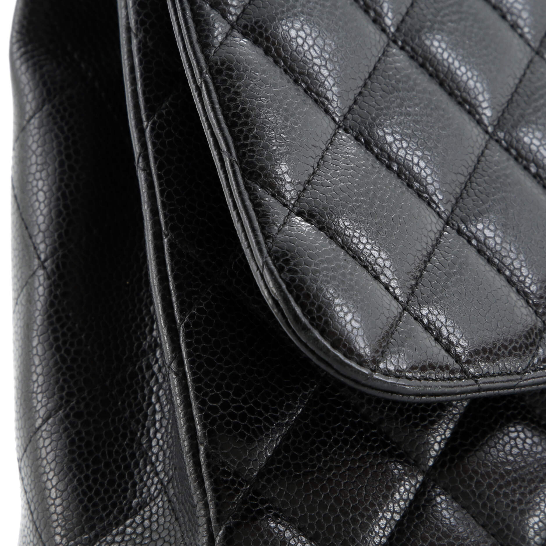 Classic Single Flap Bag Quilted Caviar Jumbo