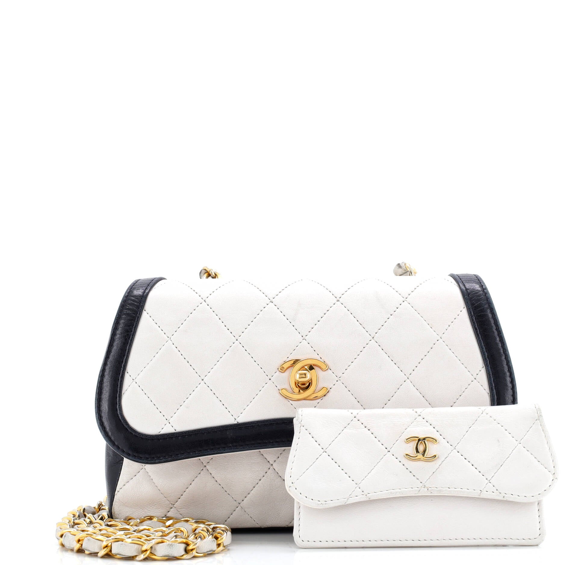Vintage CC Chain Flap Bag Quilted Lambskin Mini