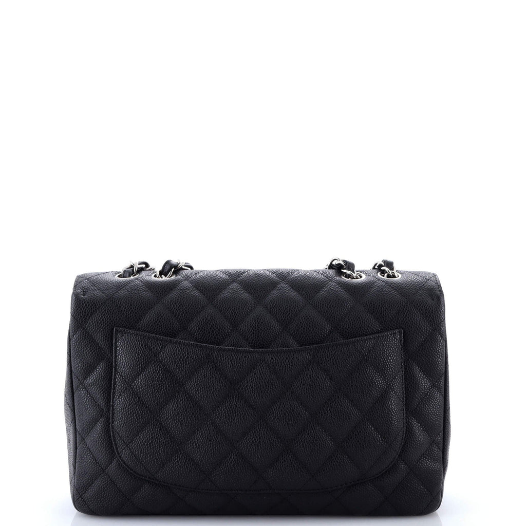 Classic Single Flap Bag Quilted Caviar Jumbo