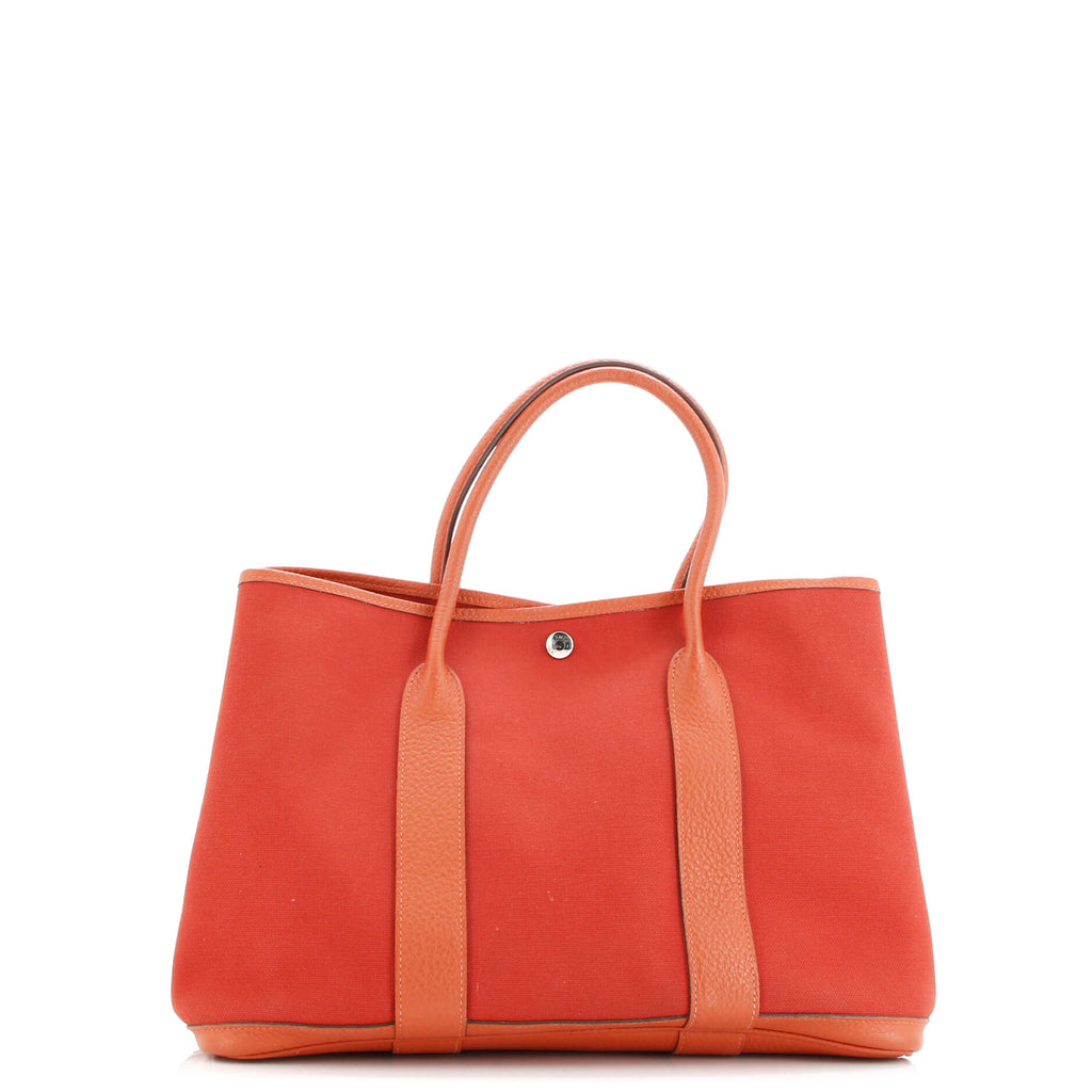 Garden Party Tote Toile and Leather 36
