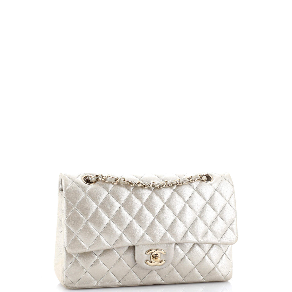 Classic Double Flap Bag Quilted Metallic Lambskin Medium