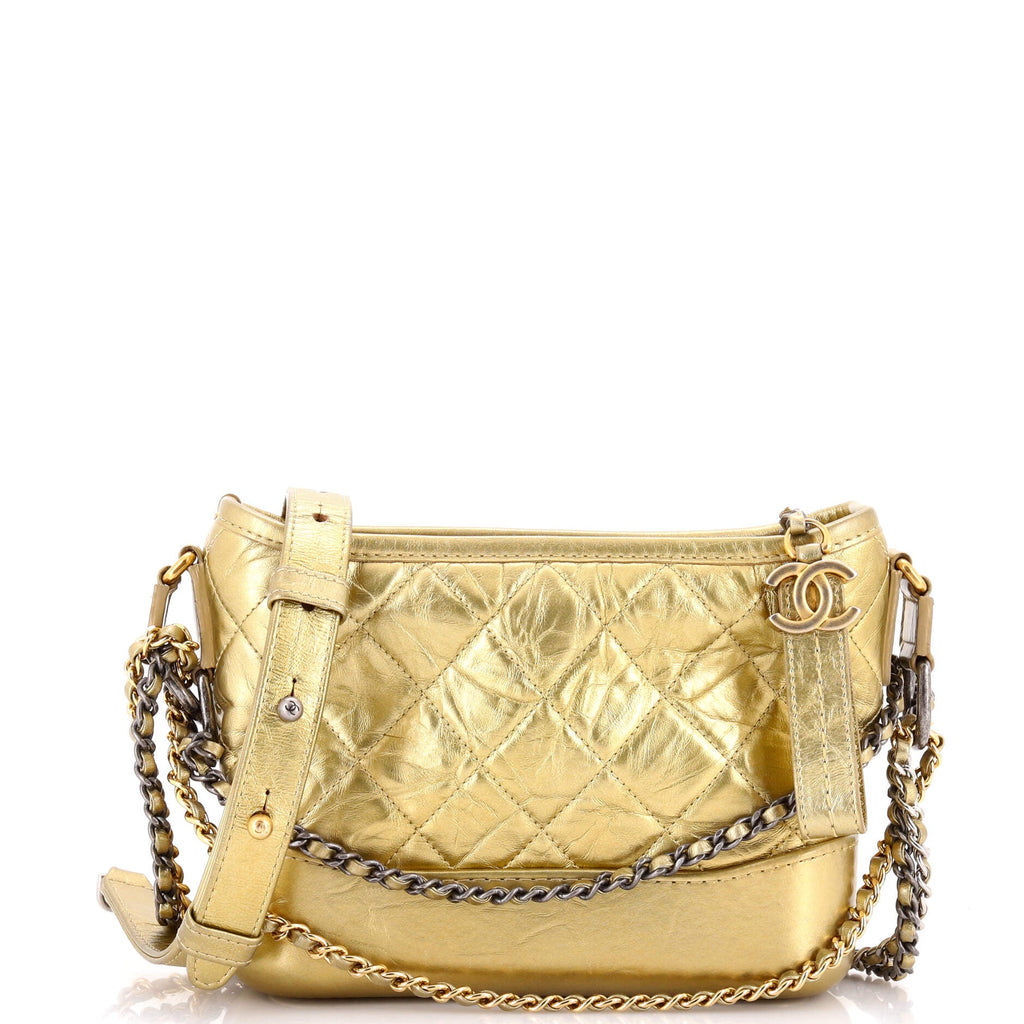 Gabrielle Hobo Quilted Aged Calfskin Small