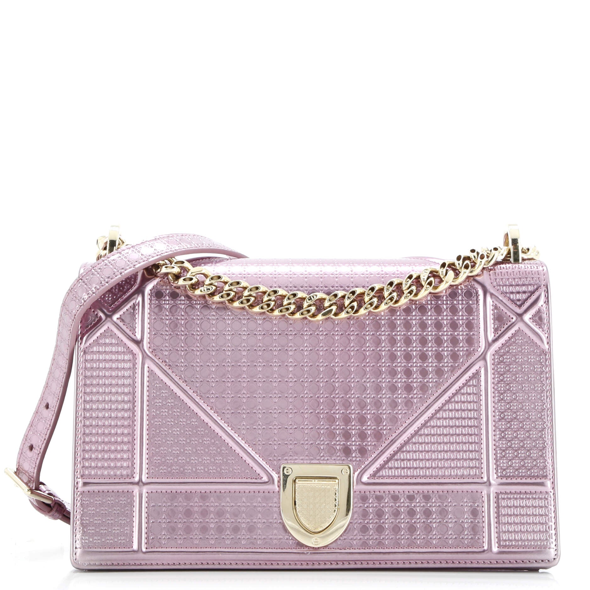 Diorama Flap Bag Cannage Embossed Calfskin Medium