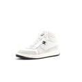 Women's CC High-Top Sneakers Fabric with Leather and Suede