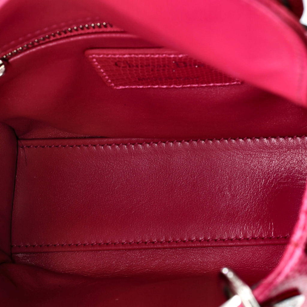 Lady Dior Bag Lizard with Crystal Charms Mini