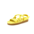 Women's Cord Velcro Dad Sandals Quilted Leather
