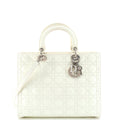 Lady Dior Bag Cannage Quilt Patent Large