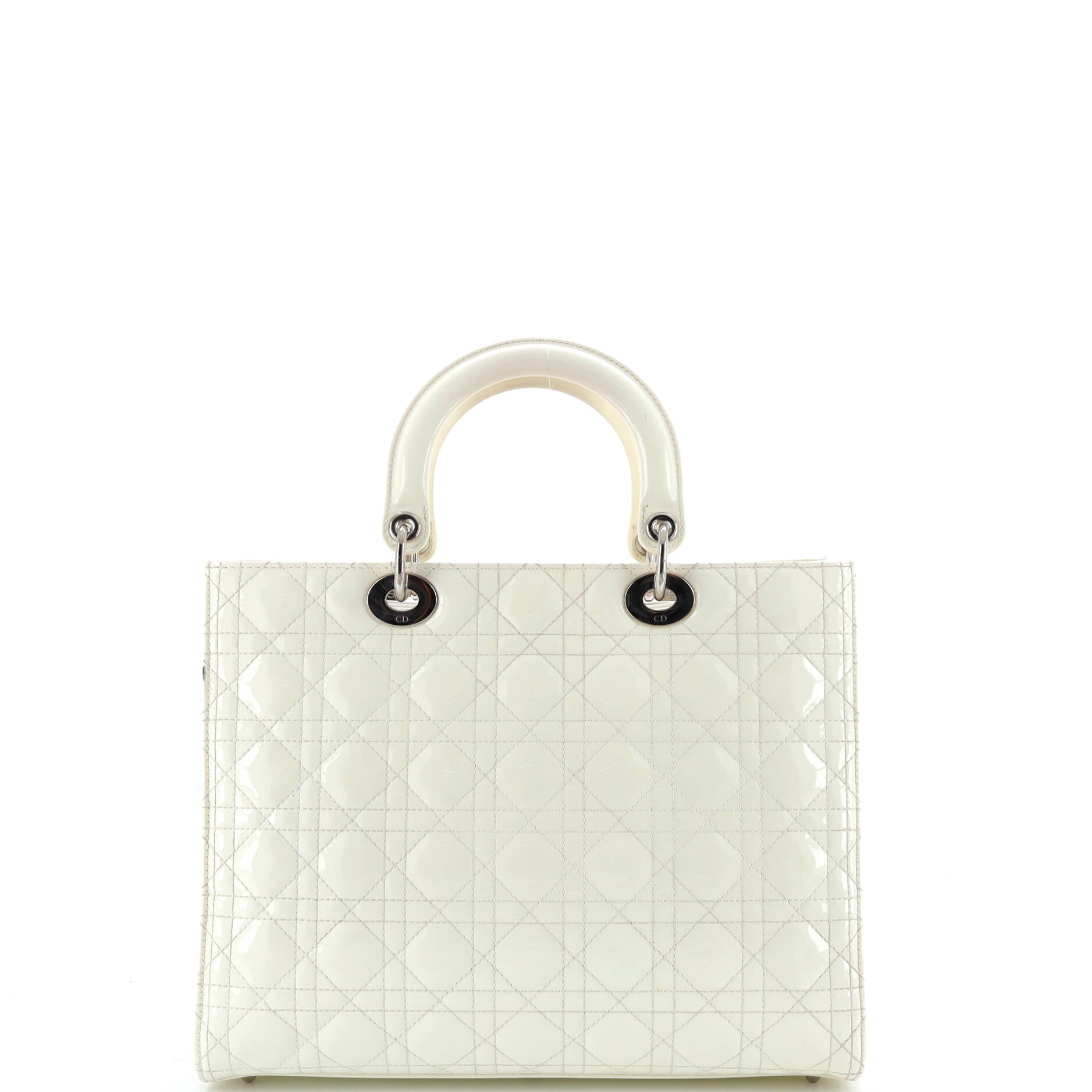 Lady Dior Bag Cannage Quilt Patent Large