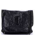Niki Chain Flap Bag Matelasse Chevron Leather Medium