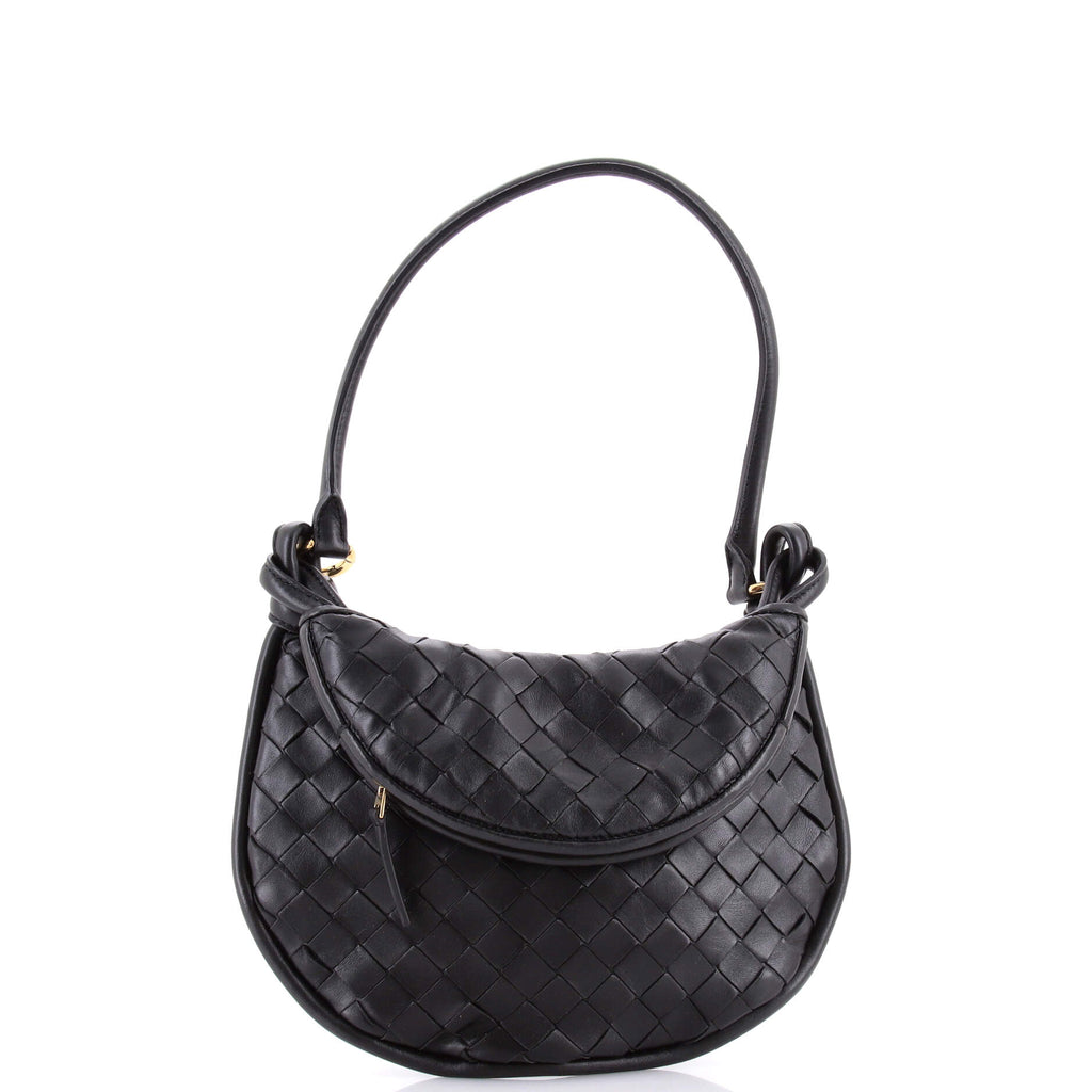 Gemelli Shoulder Bag Intrecciato Leather Small