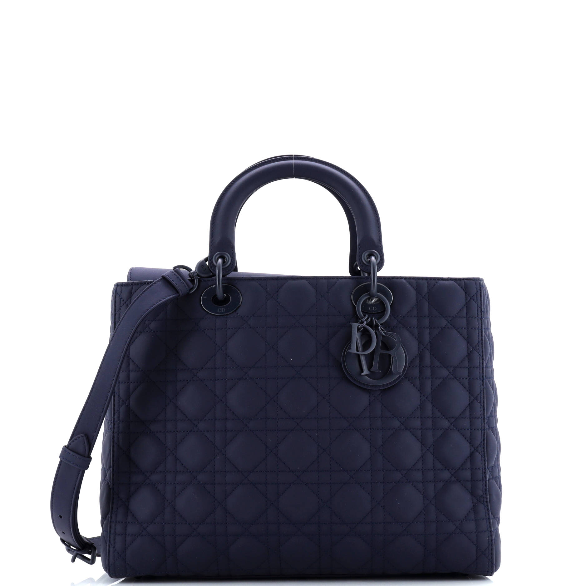 Ultra Matte Lady Dior Bag Cannage Quilt Calfskin Large