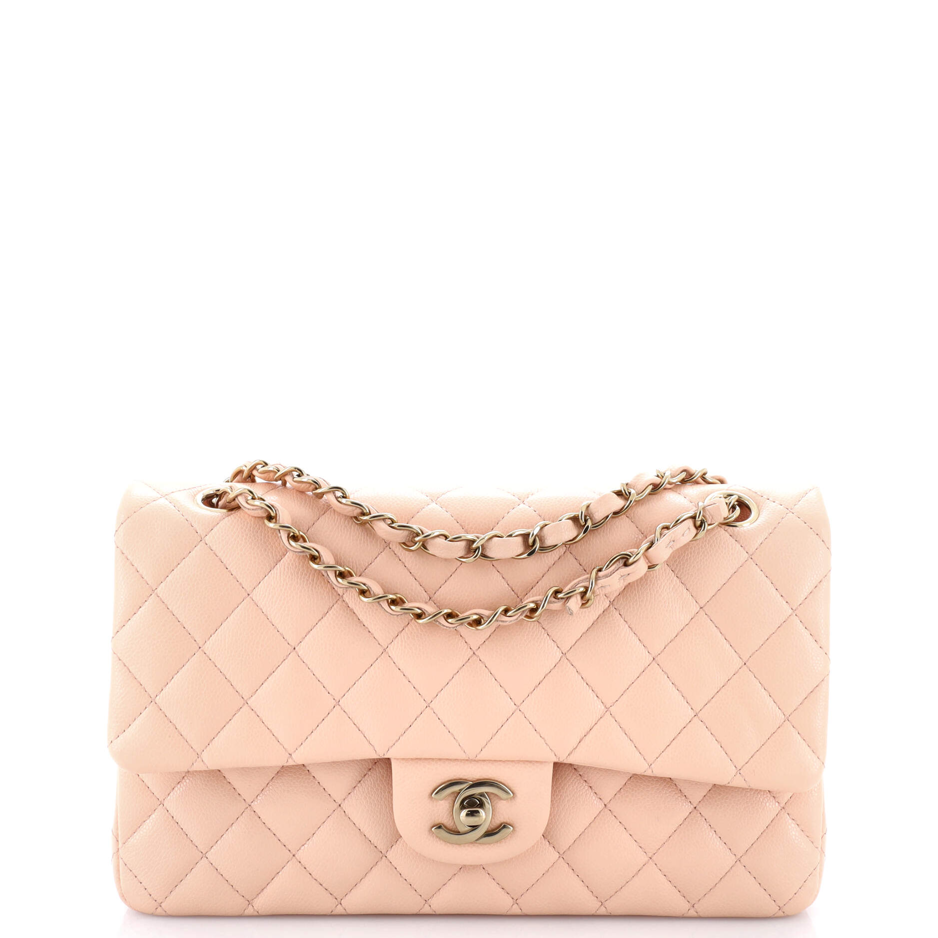 Classic Double Flap Bag Quilted Caviar Medium