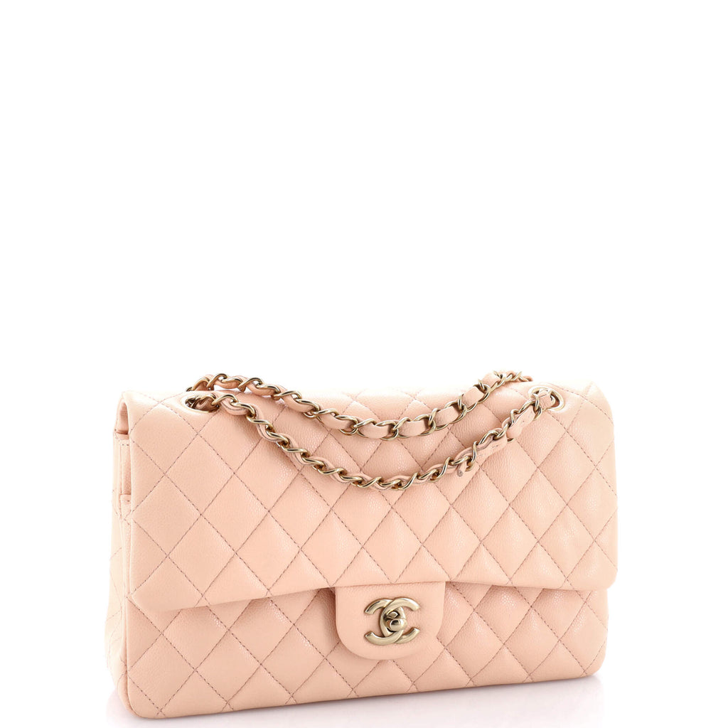 Classic Double Flap Bag Quilted Caviar Medium