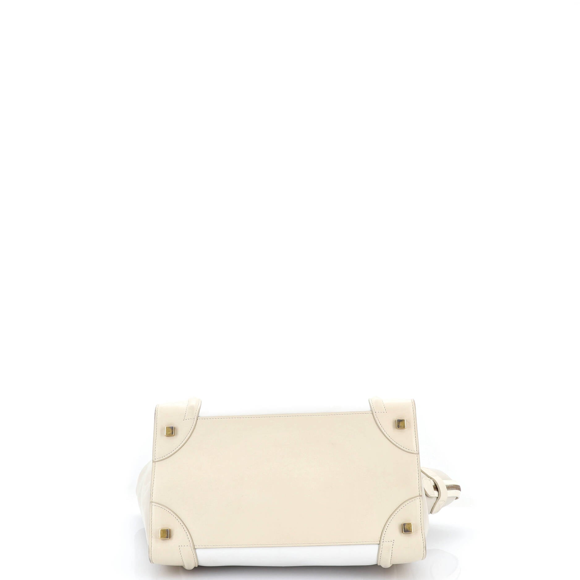 Bicolor Luggage Bag Leather Mini